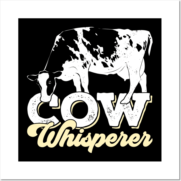 Cow Whisperer Cattle Farmer Gift Wall Art by Dolde08